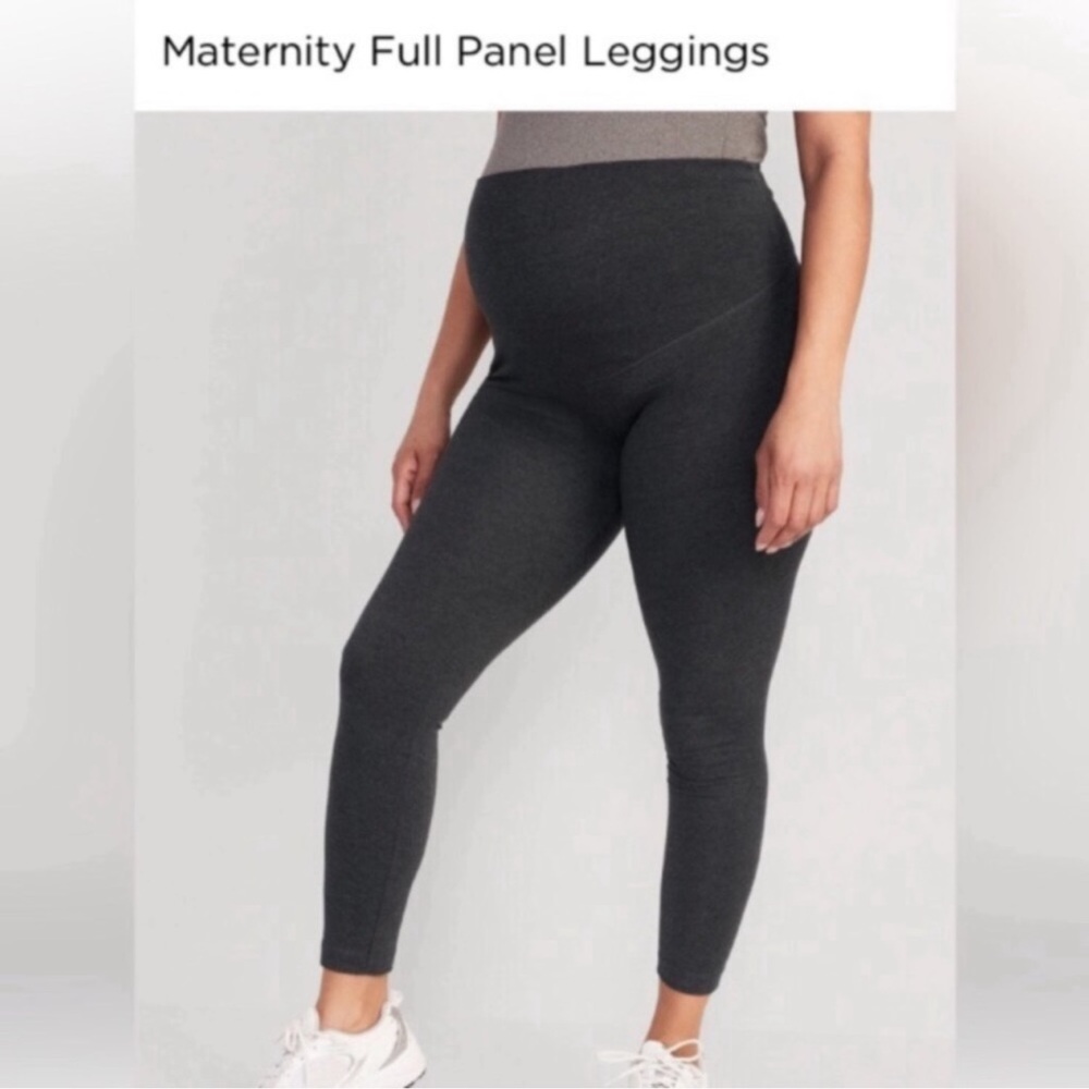 OLD NAVY Maternity Full Panel Leggings Heather Grey Women’s Size Medium